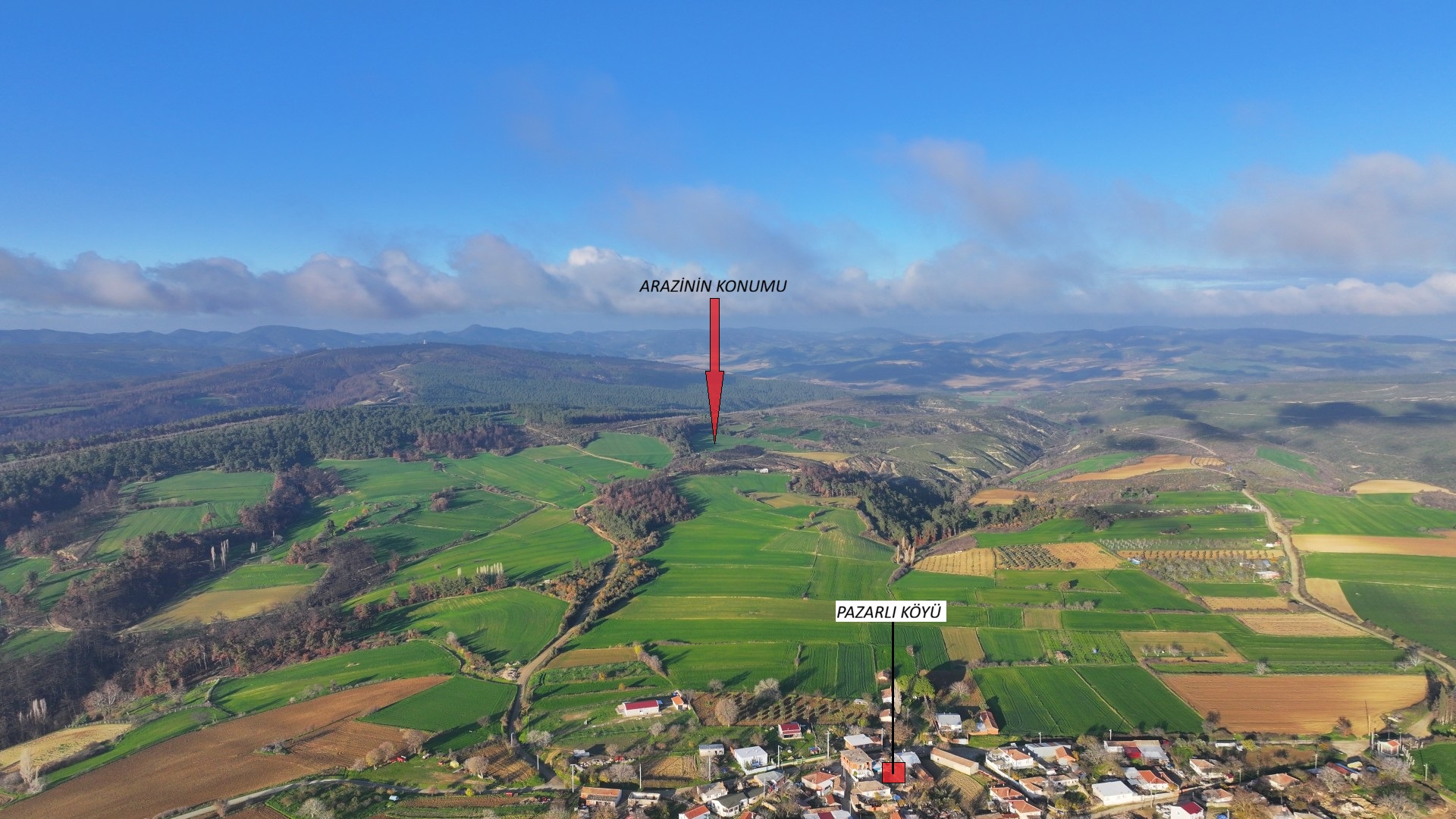 ÇANAKKALE GELİBOLU PAZARLI'DA MÜSTAKİL TAPULU 9,335m2 TARLA