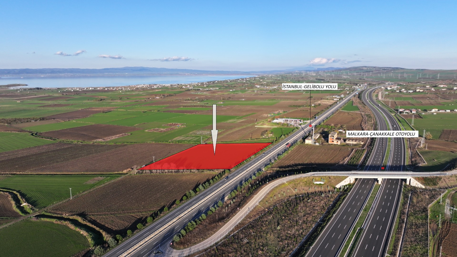 ÇANAKKALE GELİBOLU BOLAYIRDA ANAYOLA CEPHE 14,125m2 TARLA