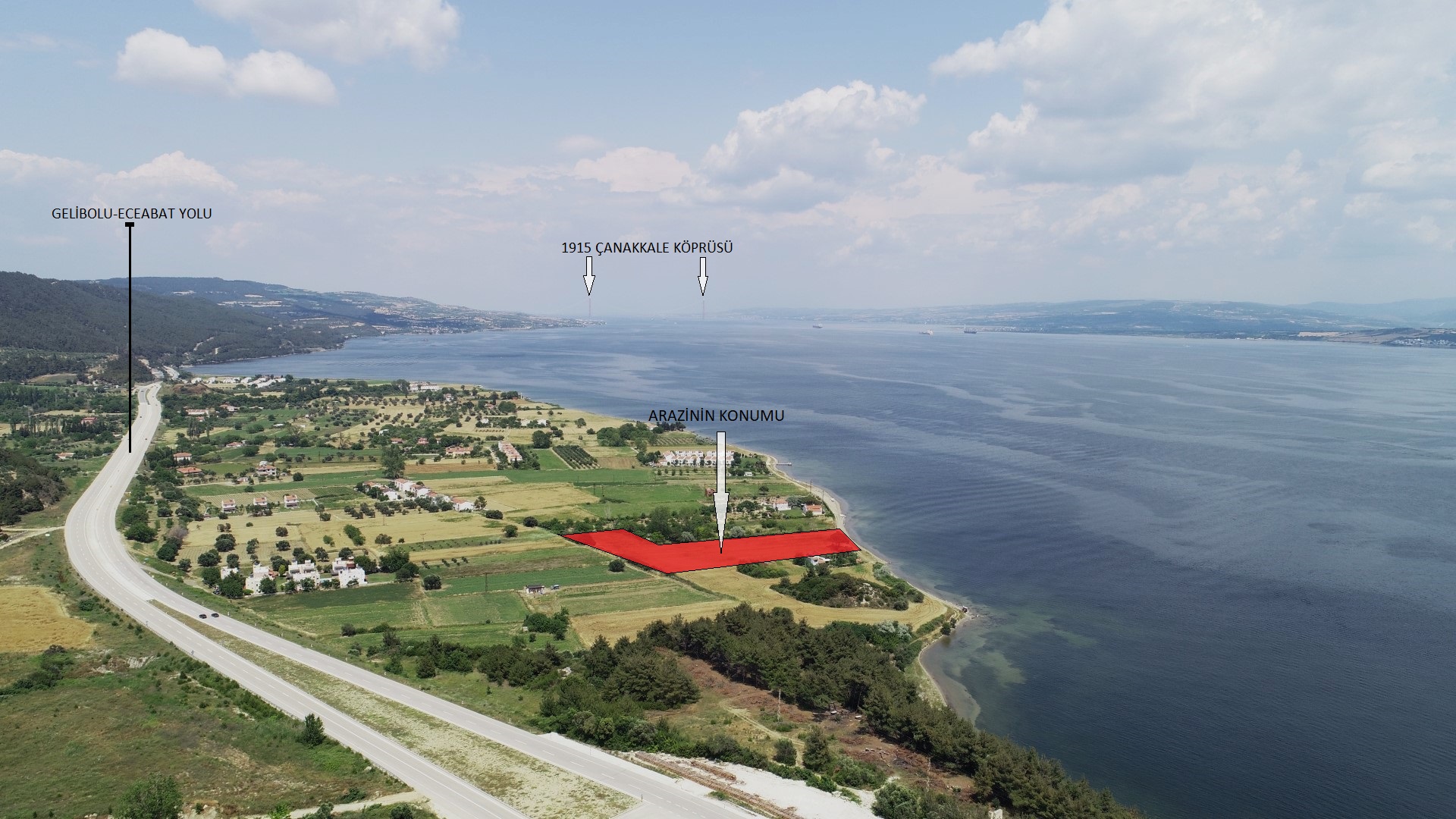 ÇANAKKALE GELİBOLU ILGARDEREDE SIFIR DENİZ 280m2 HİSSE